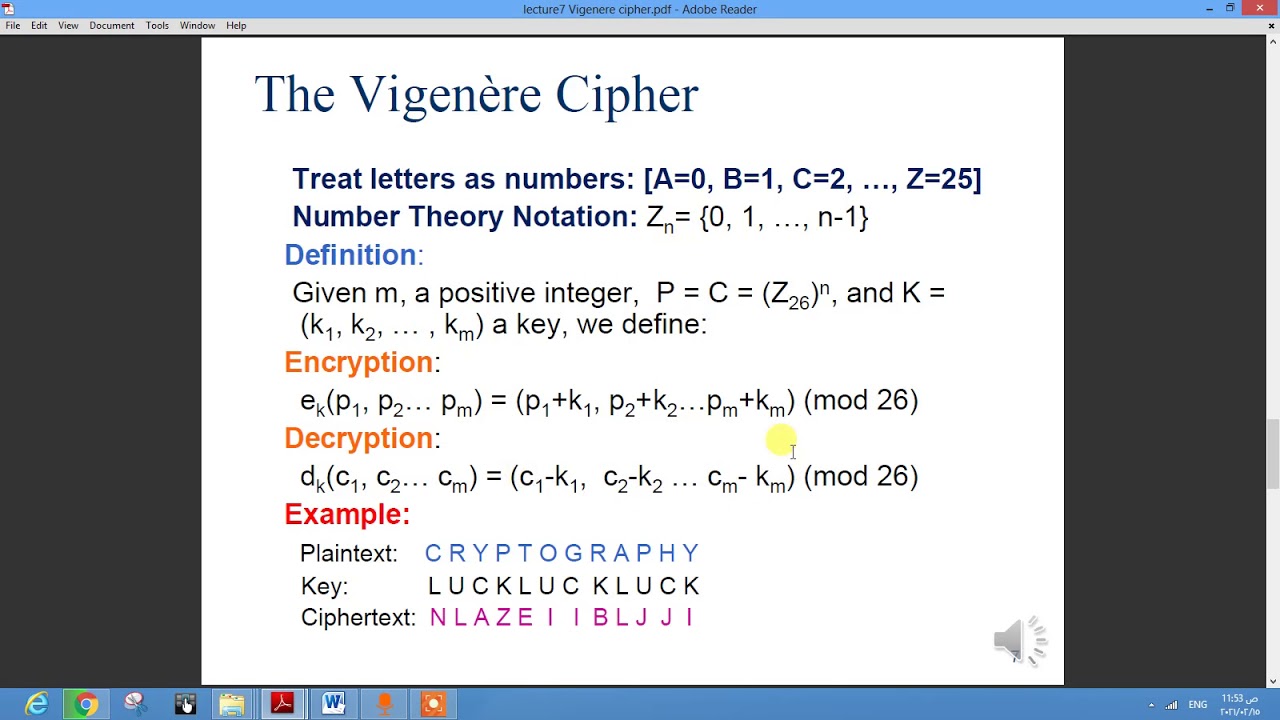 Lecture 7: Mastering the Vigenère Cipher – A Key to Secure Communication 🔐