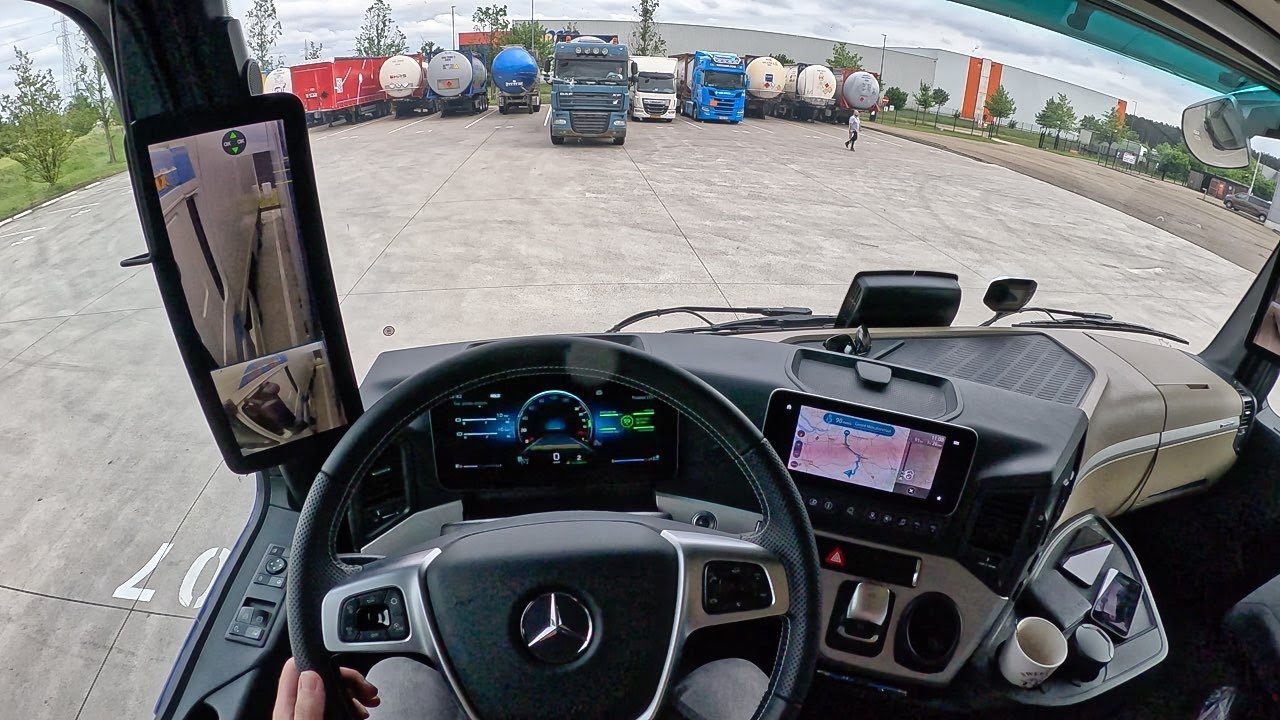 POV Ride in Luxury Mercedes Actros L π Lommel to Dutch Border