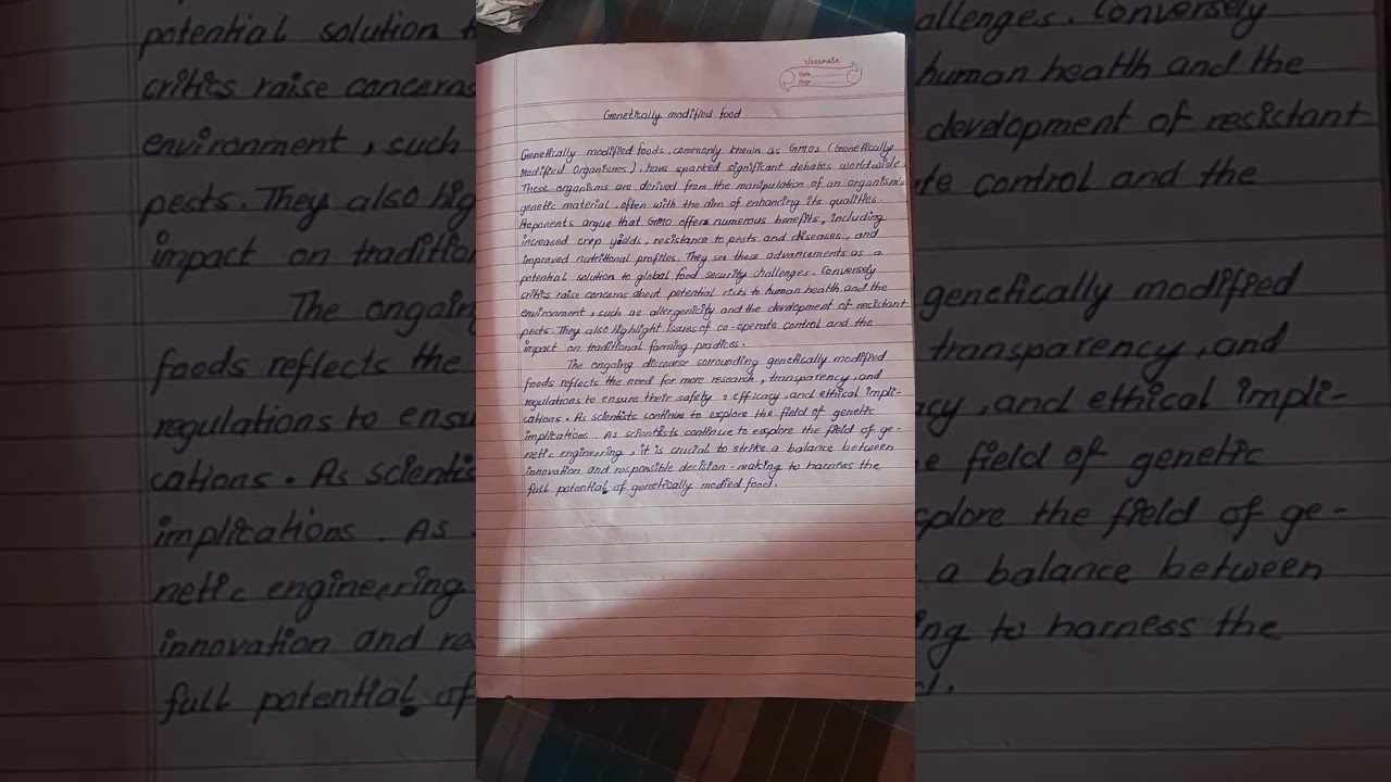 Essay on Genetically Modified Foods 🌱