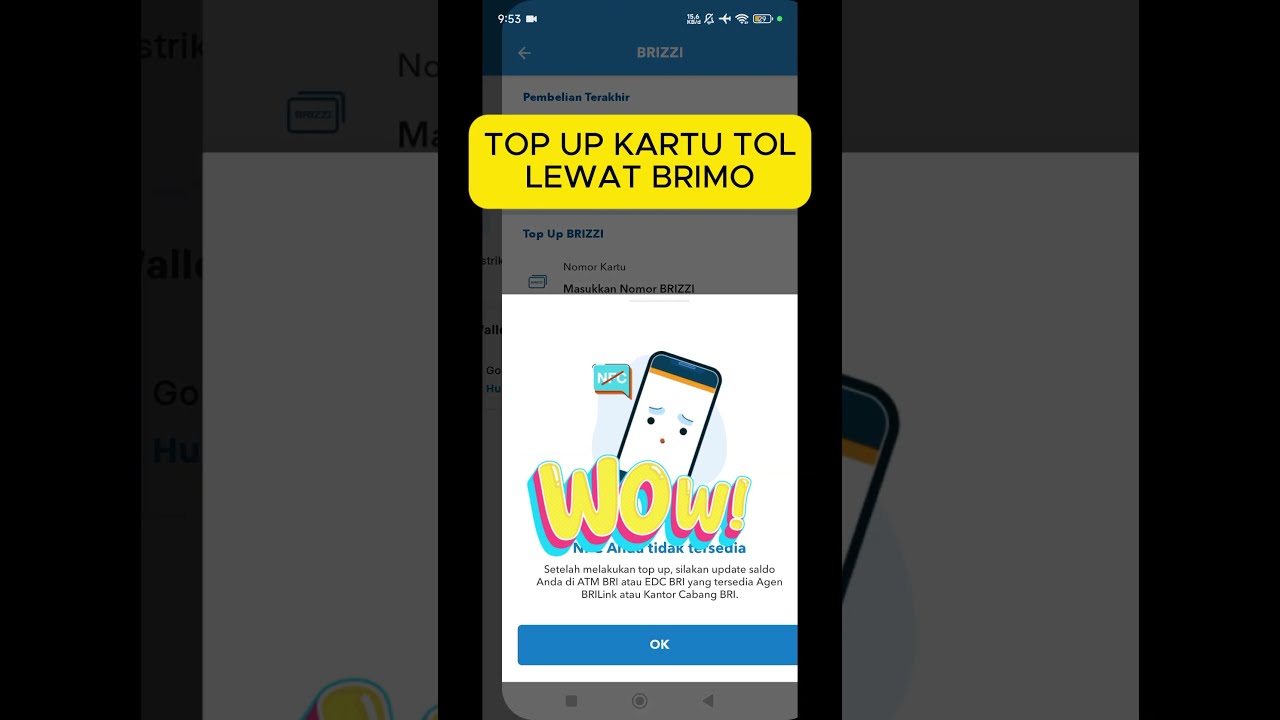Top Up Kartu Tol E-Money via BRImo 🚗