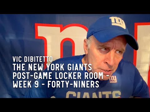 The New York Giants Post-Game Locker Room - Week 9 - Forty-Niners
