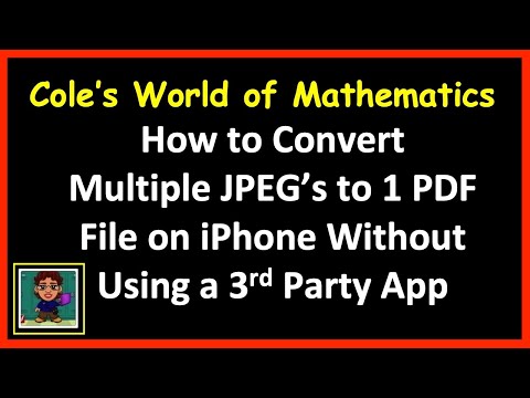 How to Convert Multiple JPEGs to One PDF File on iPhone Without a 3rd Party App