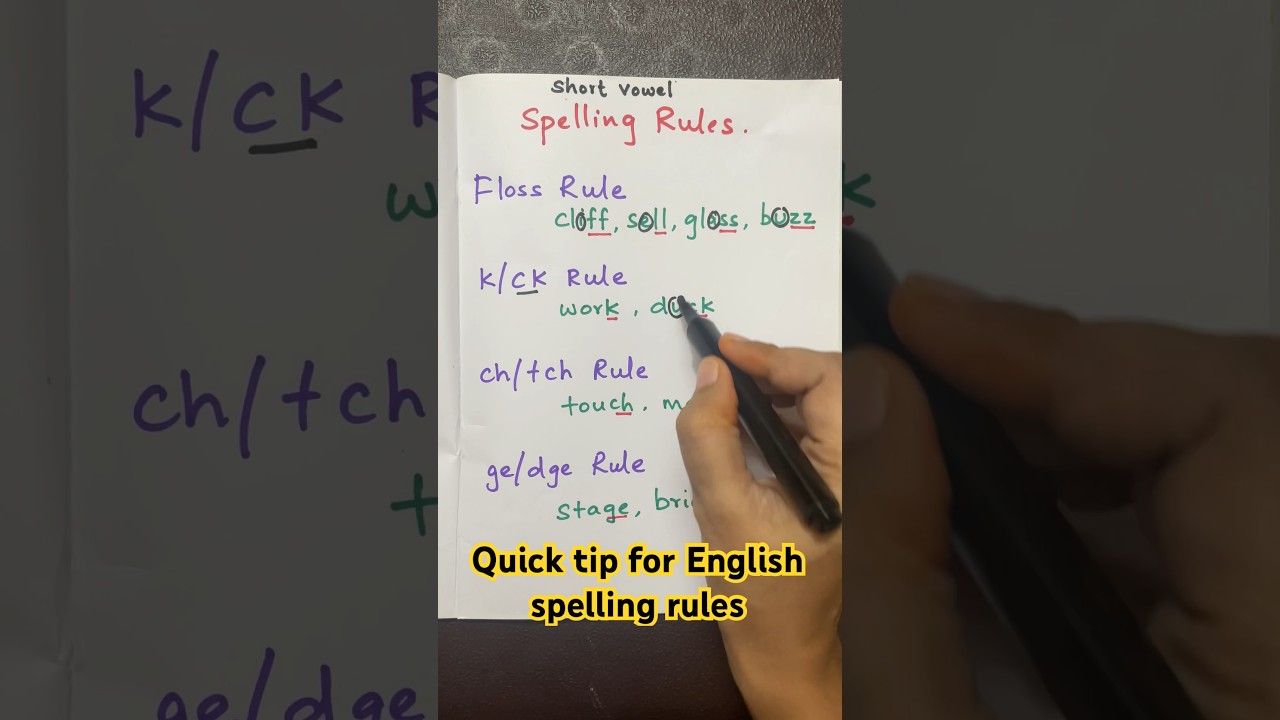 Quick tip for English spelling Rules || learn spellings easily #splendidmoms #englishspellings