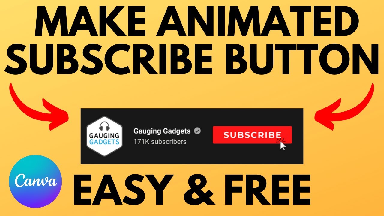 How to Make Animated Subscribe Button for YouTube Videos - Easy No Green Screen