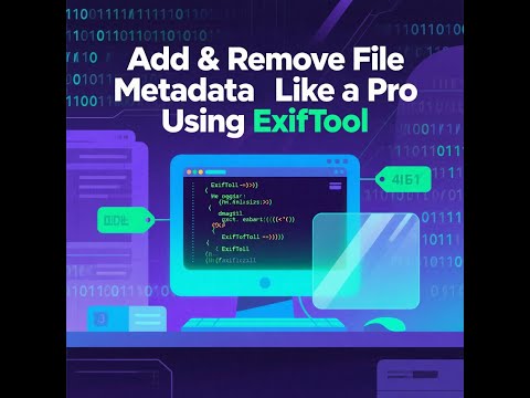 Add & Remove File Metadata Like a Pro Using ExifTool