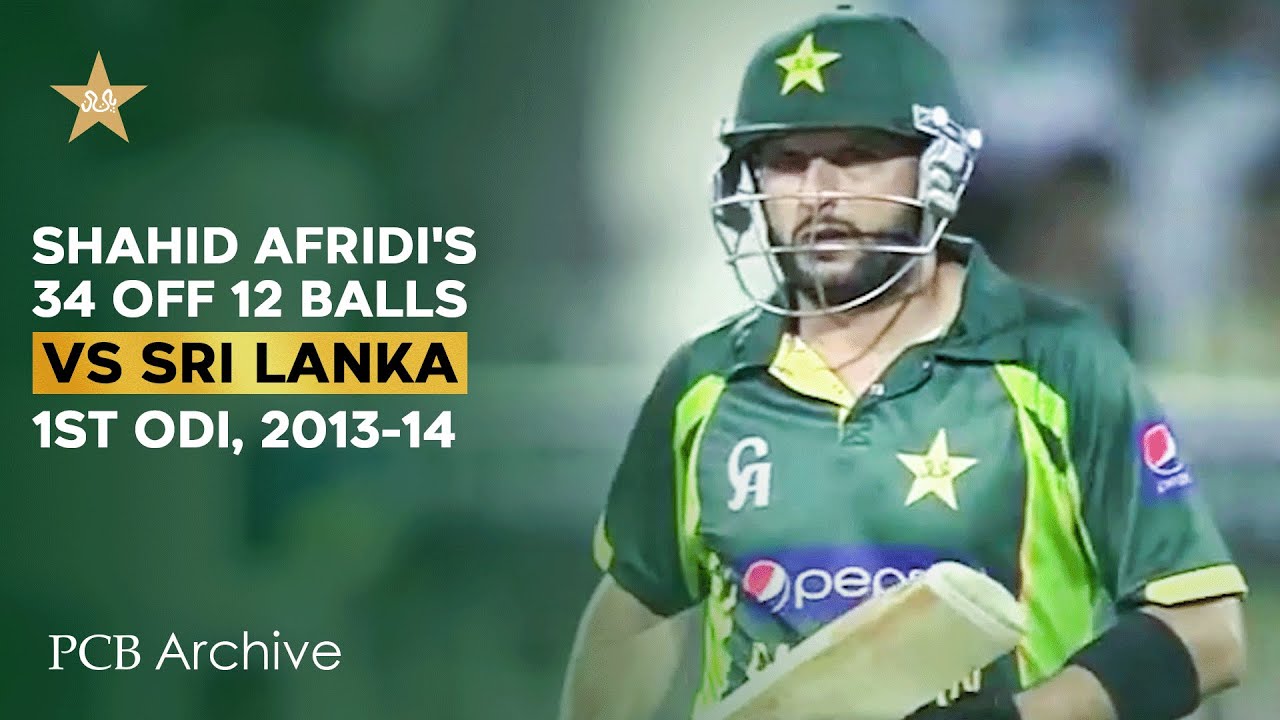 Shahid Afridi's 34 off 12 Balls vs Sri Lanka 🏏