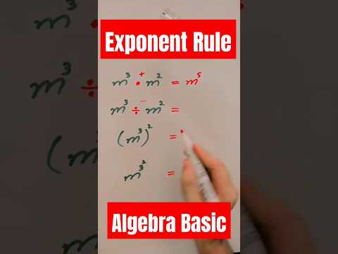 Algebra Basics 🤩 | Laws of Exponents - Math Antics #maths #algebra #shorts