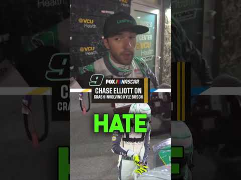 Chase Elliott speaks on the incident with Kyle Busch at Richmond #NASCAR #crash