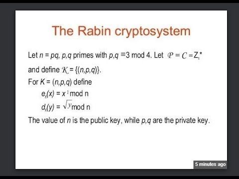 Rabin Cryptosystem | Asymmetric Cryptographic Technique | Cryptography & Network Security