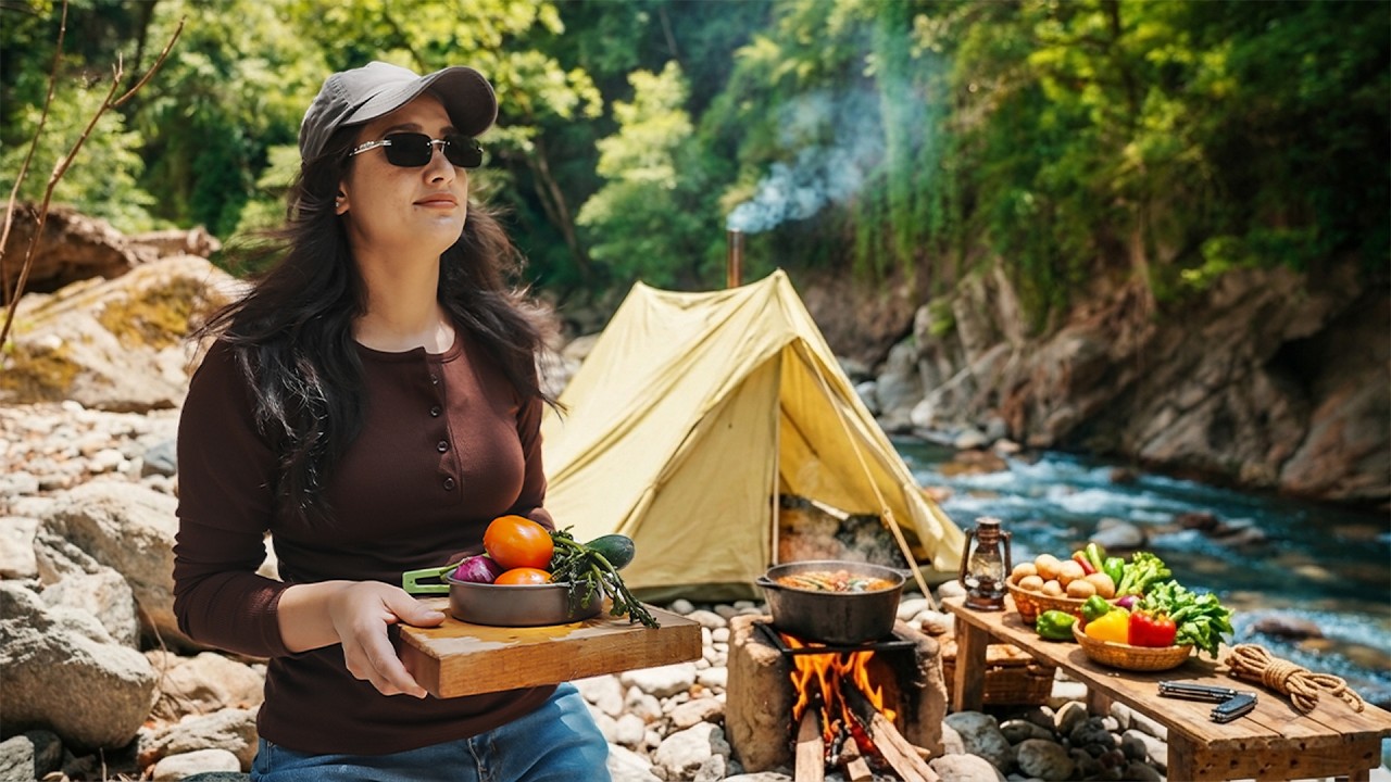 Riverside Camping and Cooking in the Hidden Valley of Himachal || Making Special Pahadi Maggie