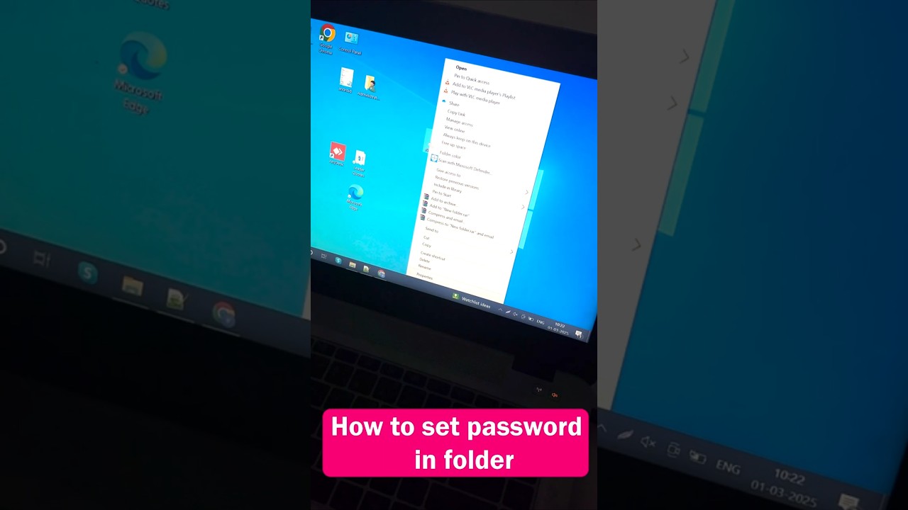 π How to Set a Password on a Folder β Protect Your Files! π» #shorts