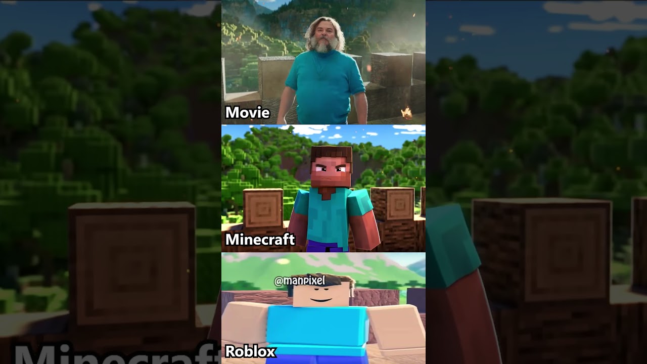 Minecraft vs Roblox & Movie Trailer 'I Am Steve' 😱