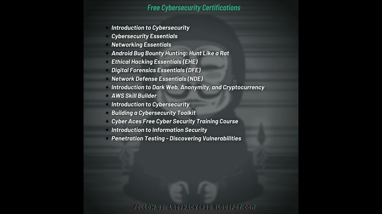 Free Cybersecurity Certifications
