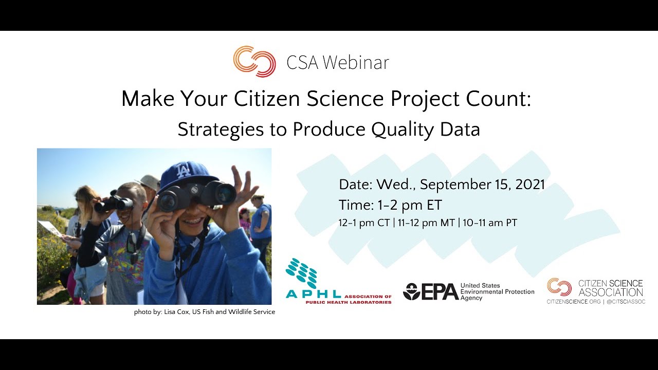 CSA Webinar: Boost Your Citizen Science Data π