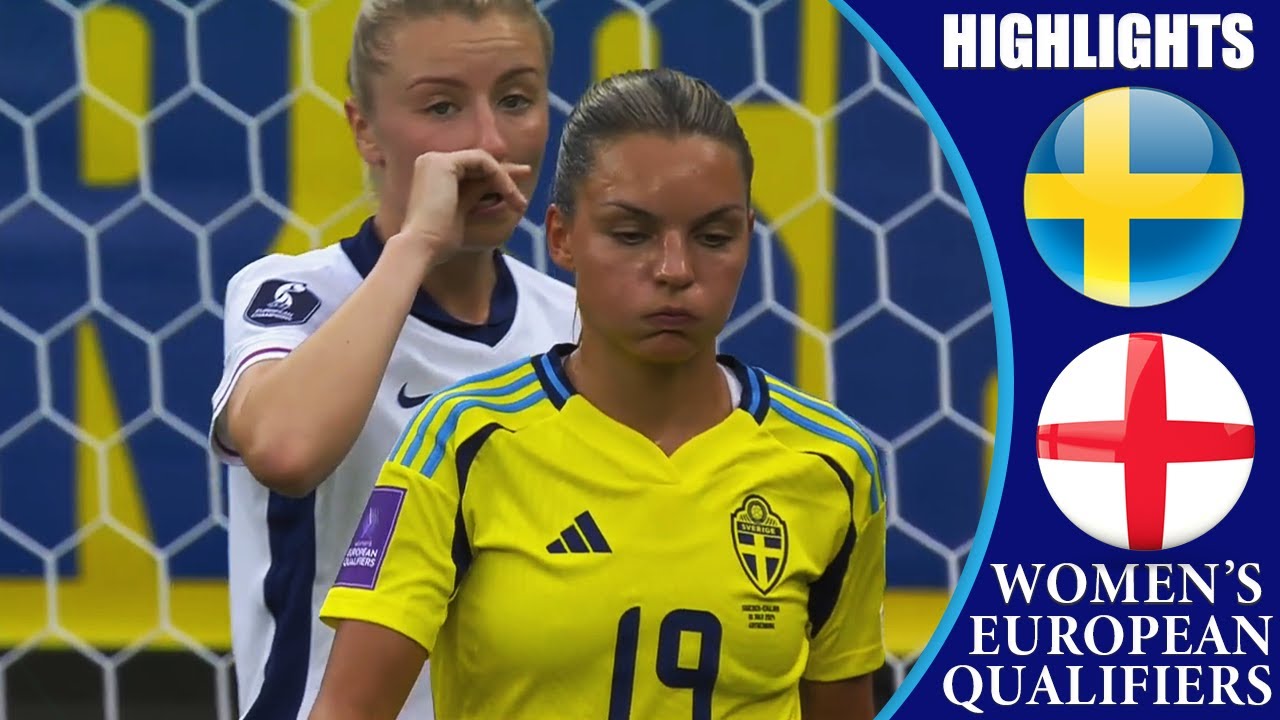 Sweden vs England Women's Euro Qualifiers Highlights 🇸🇪🇬🇧