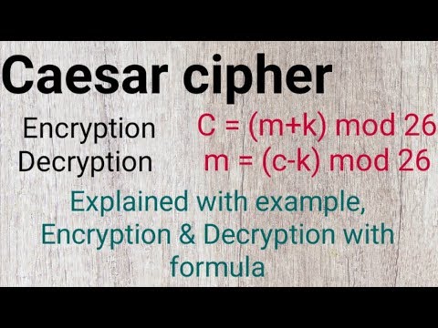 Caesar cipher explained with example | shift cipher | cryptography |