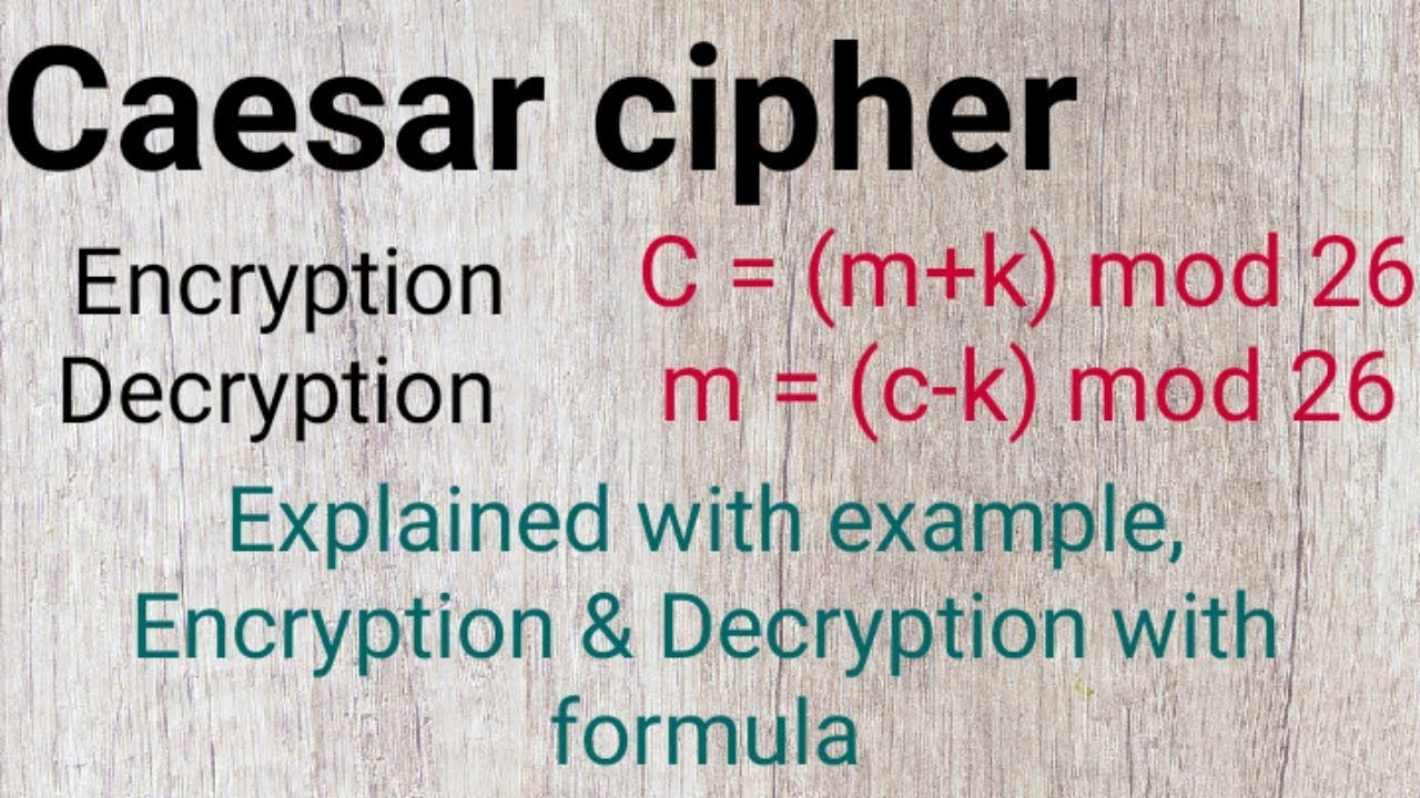 Understanding the Caesar Cipher: Explanation and Example