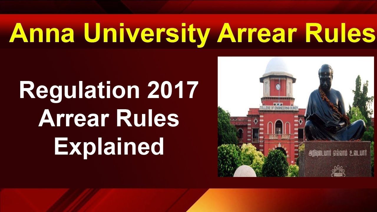 Anna University Arrear Rules 2017 📚