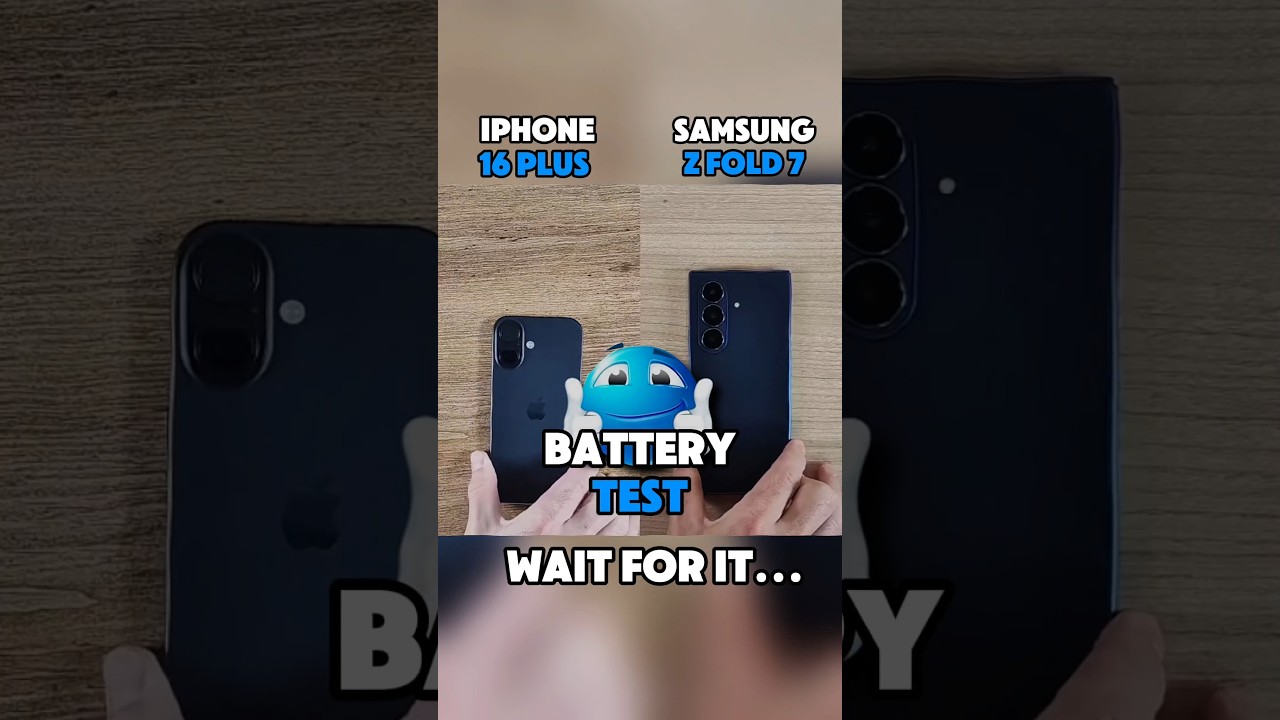 iPhone 16 Plus vs Samsung Z Fold 7 Battery Test 🔋