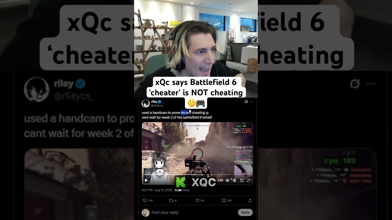 xQc Supports Battlefield 6 Cheater ๐ฌ