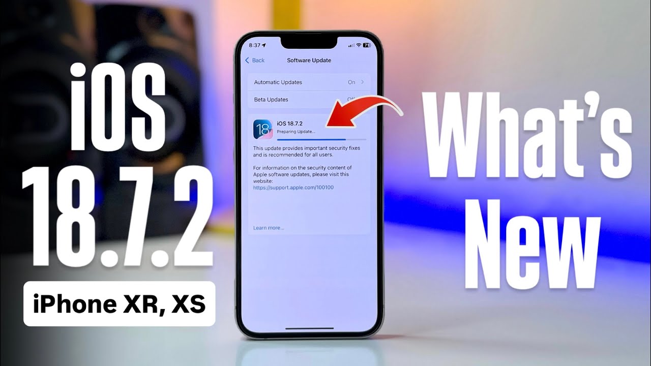 iOS 18.7.2 Update for iPhone XR & XS 📱
