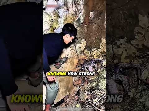 A man walks deep into the forest for this small