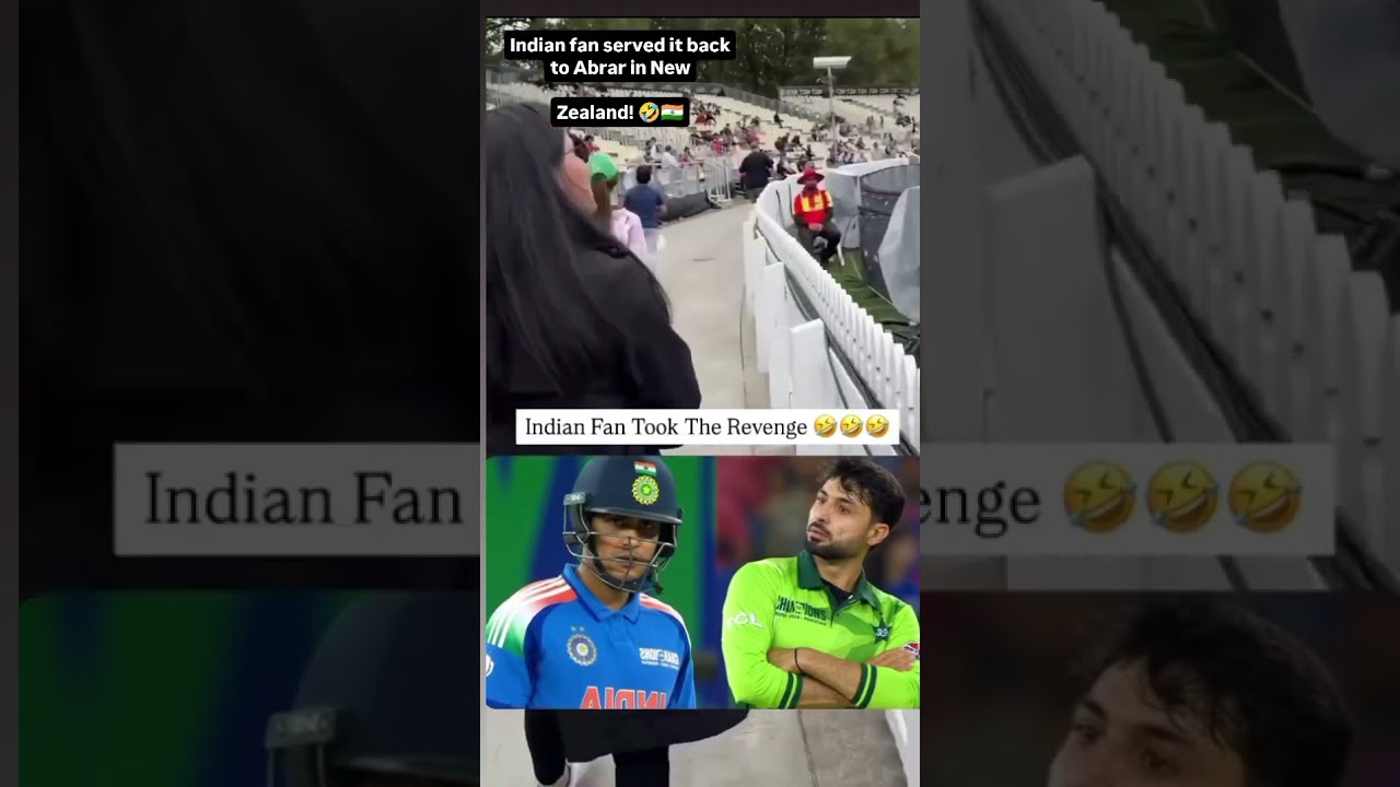 Indian Fan Confronts Abrar Ahmed Over Shubman Gill Gesture in Cricket 🏏