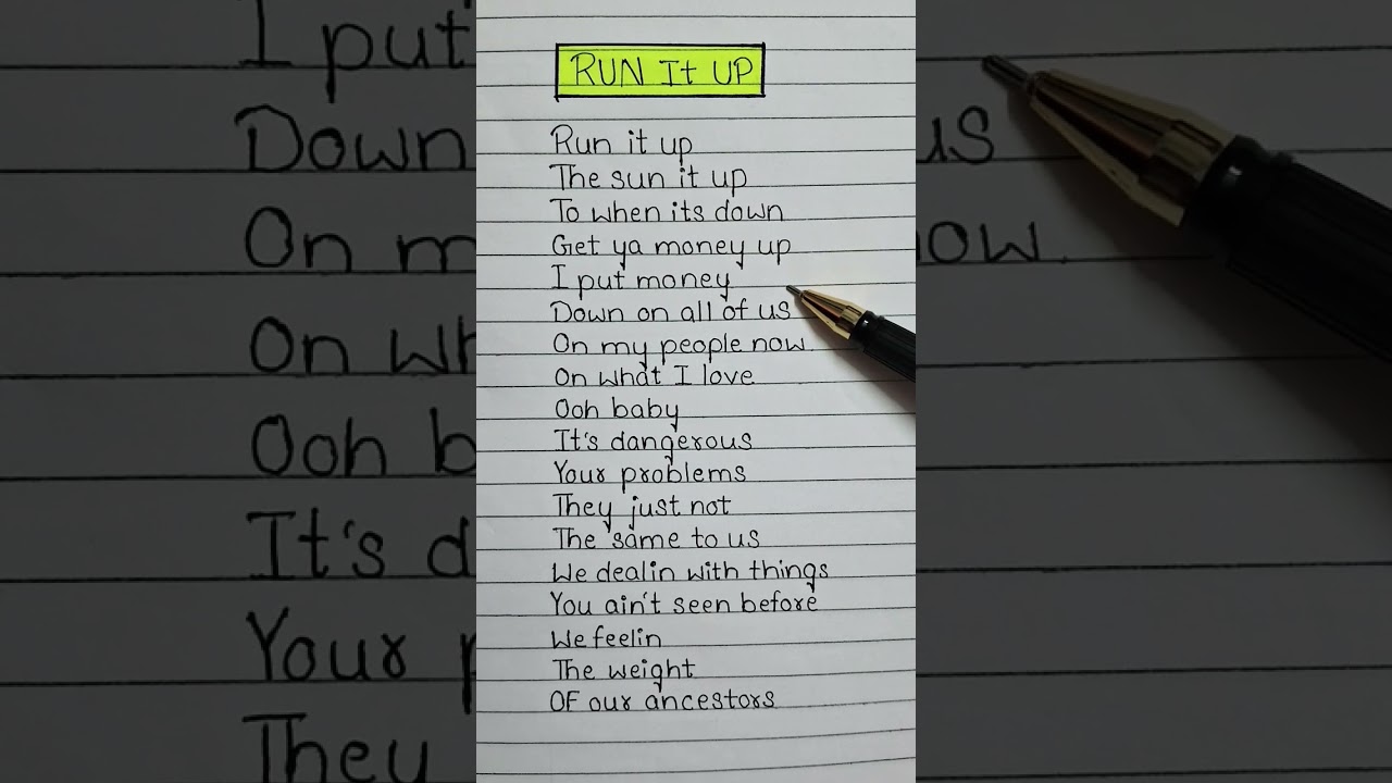 RUN IT UP (Lyrics) ~Hanumankind ๐ #song #lyrics