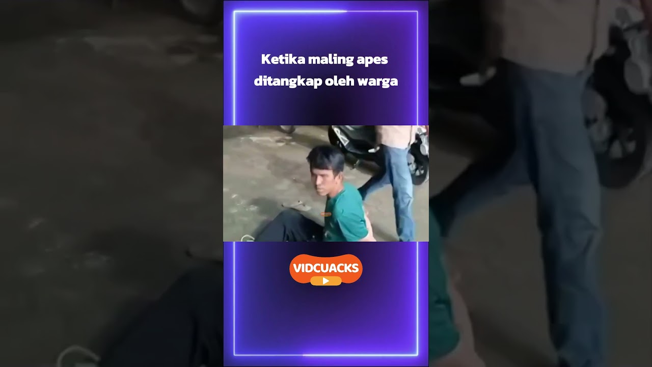 Maling Apes Terjebak dan Ditangkap Warga dalam Aksi Pencurian