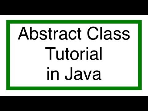 Java Abstract Class Tutorial