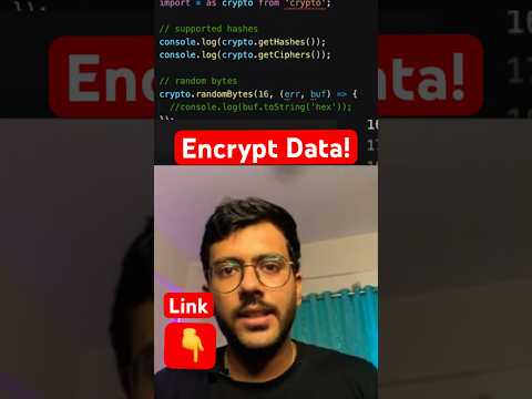 Encrypt Data using crypto library #shorts #coding #programming #technology