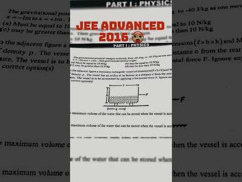 Jee Advanced 2016 Supremacy😎 l #shorts l #iit