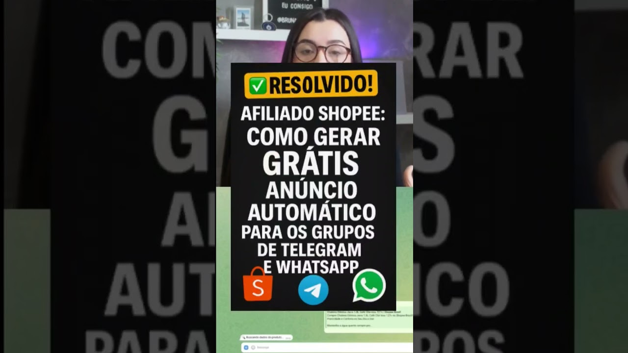AFILIADO SHOPPE: COMO GERAR (GRÁTIS) ANÚNCIO AUTOMÁTICO PARA OS GRUPOS DE TELEGRAM E WHATSAPP