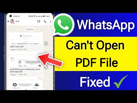 Fix Whatsapp Can't Open PDF Files (New Update 2025) || Whatsapp PDF File Not Opening Problem solve