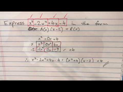 Array long division of polynomials