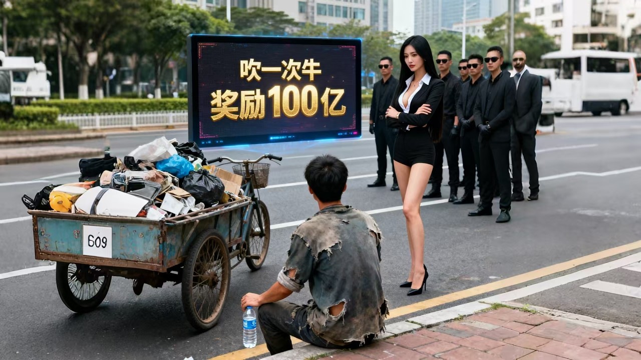 收破爛小夥撿了一個空水瓶竟綁定吹牛成真係統，隨口一說竟一夜登頂首富王座，眾人追捧的高冷女總裁竟不顧形象當眾向他求愛，從此逆轉乾坤成就人生巔峰#一句话成首富