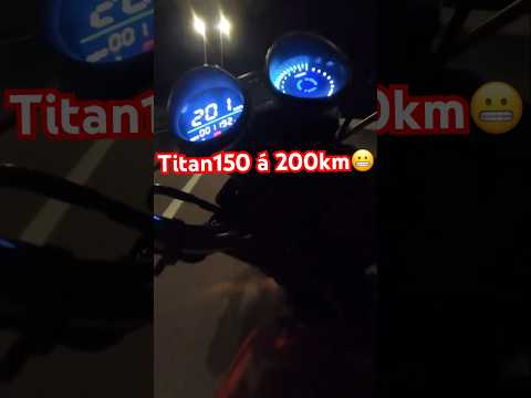 TITAN 150 a mais de 200km 😦 Aquele teste brabo #motorzao #70mm #titan150 #motorcycle #titan
