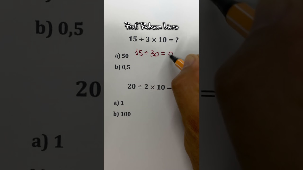Teste de Matemática com Prof. Robson Liers