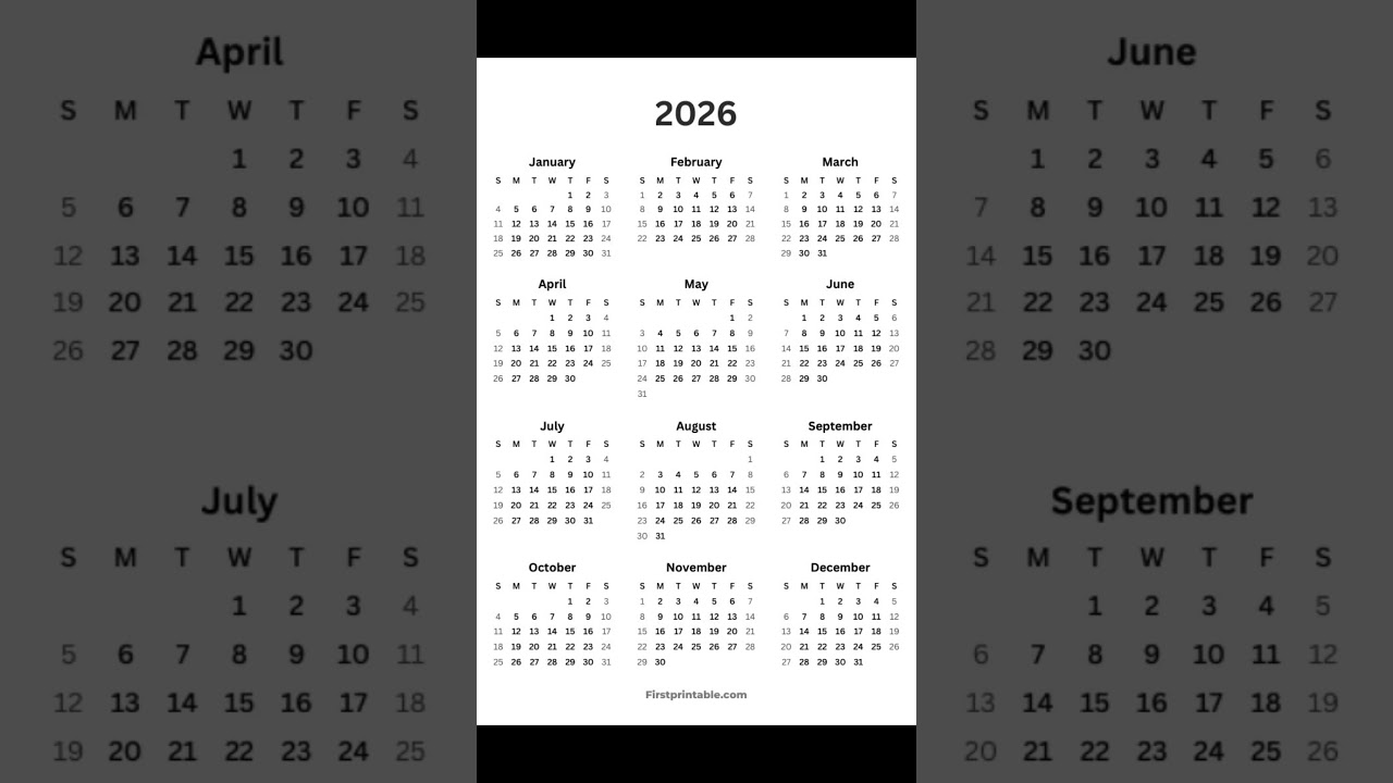 2026 Calendar & Key Dates 🎉