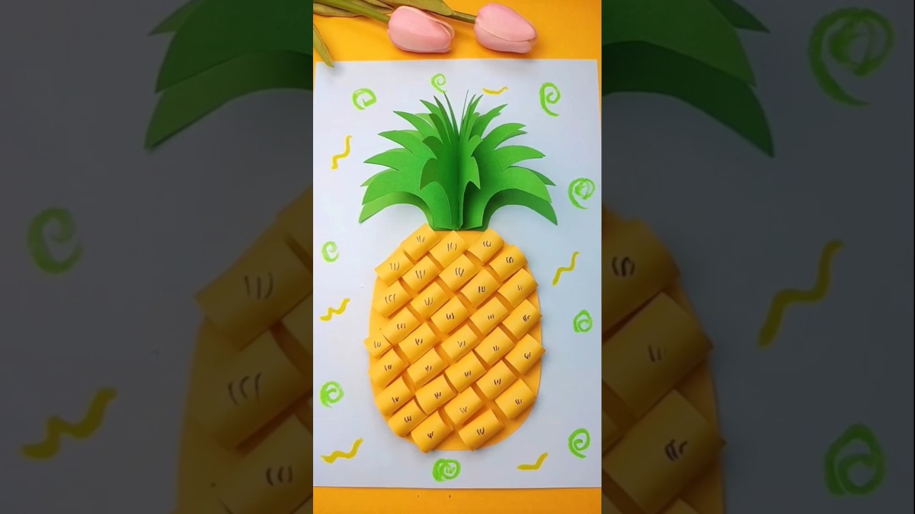 DIY Paper Pineapple Craft 🍍