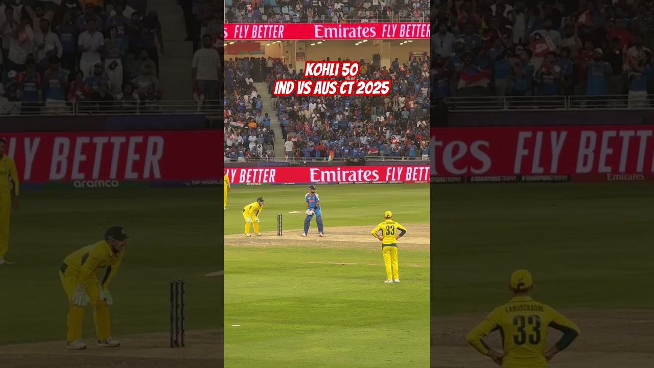 Kohli's 50 in India vs Australia, Champions Trophy 2025 🏆