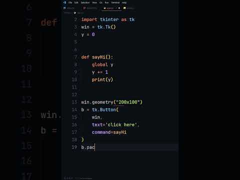 Python - Tkinter GUI onclick function #python #programming #coding