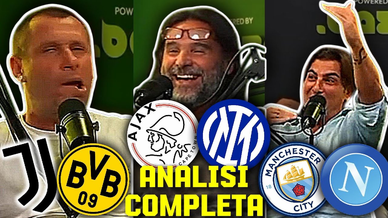Analisi di Adani, Cassano e Ventola su Juventus, Inter e Napoli in Champions League