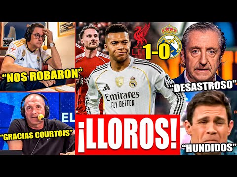 💥 LLOROS MADRIDISTAS al RIDÍCULO ANTE LIVERPOOL 1-0 ¡RONCERO HUNDIDO COMO NUNCA! REACCIONES 😂