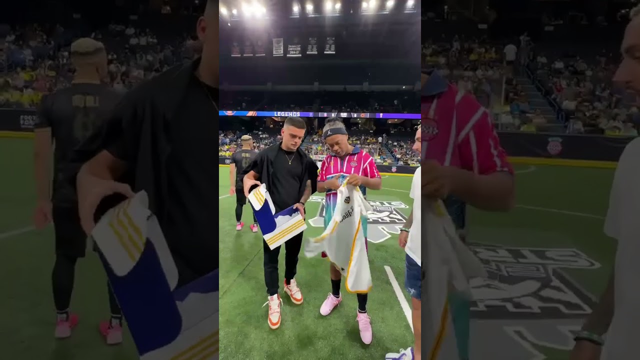 Gabriel Pec & Diego Fagundez link up w/ Ronaldinho #brazil #ronaldinho #soccer