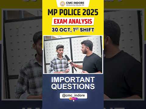 MP Police Constable 2025 | 30 October 1st Shift Exam Analysis | MP Police Exam analysis 2025 #shorts