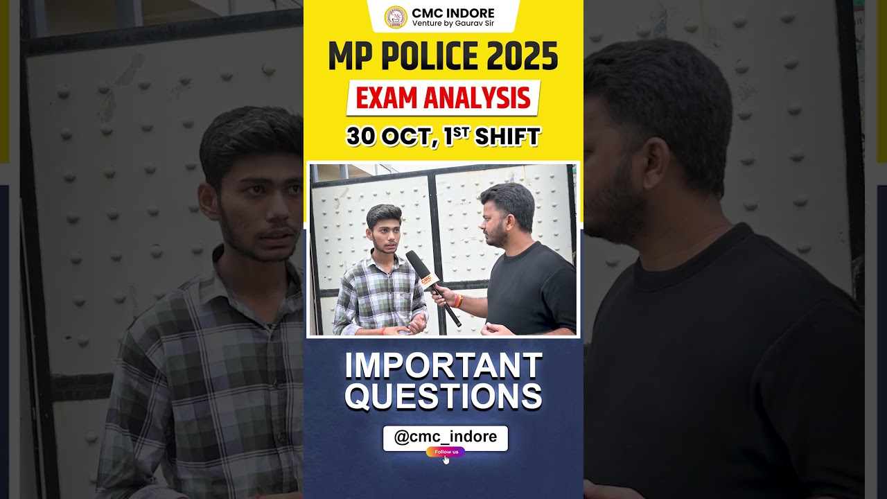 MP Police Constable 2025 Exam Analysis | 30 Oct 1st Shift Highlights 📝