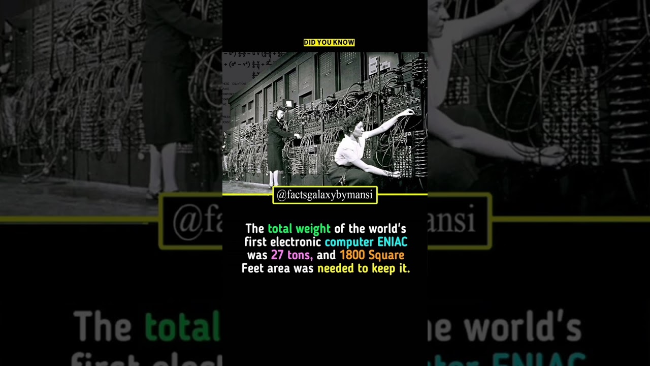Weight and Size of the First Electronic Computer ENIAC