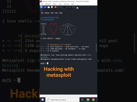 Hacking with metasploit #commands #kali