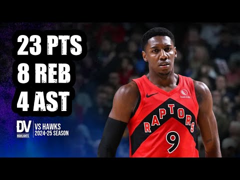 RJ Barrett vs Hawks 23 pts 8 reb 4 ast | Jan 25, 2025 | Regular Season